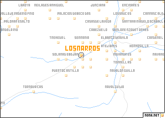 map of Los Narros