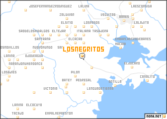 map of Los Negritos