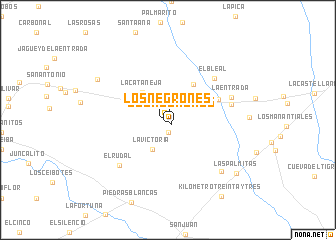 map of Los Negrones