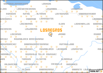 map of Los Negros