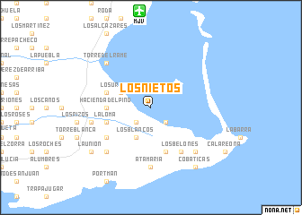 map of Los Nietos