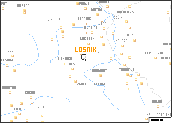 map of Losnik