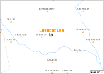 map of Los Nogales