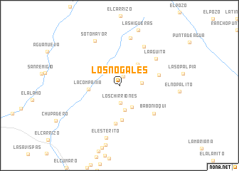 map of Los Nogales