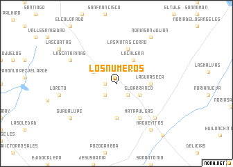 map of Los Números