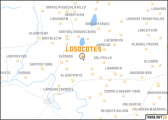 map of Los Ocotes