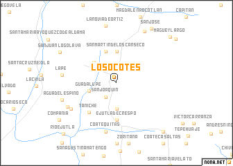 map of Los Ocotes
