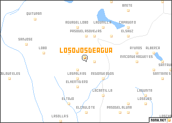 map of Los Ojos de Agua