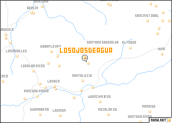 map of Los Ojos de Agua