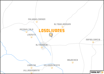 map of Los Olivares