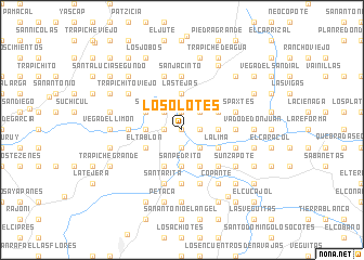 map of Los Olotes