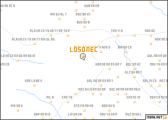 map of Lošonec