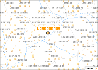 map of Los Órganos