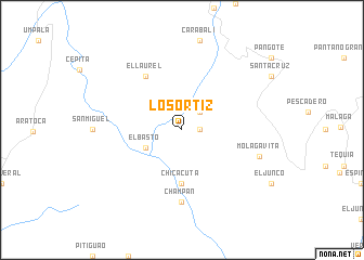 map of Los Ortíz