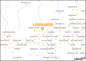 map of Los Pájaros