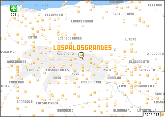 map of Los Palos Grandes