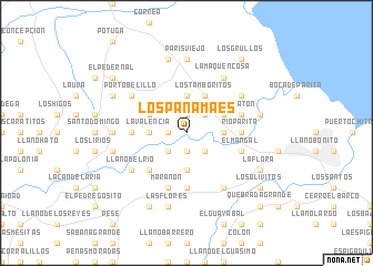 map of Los Panamaes