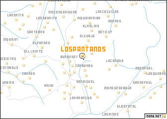 map of Los Pantanos