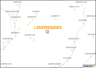 map of Los Paredones