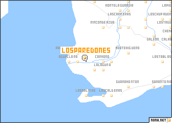 map of Los Paredones