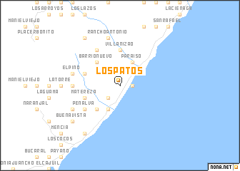 map of Los Patos