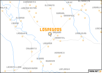 map of Los Pedros