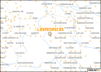 map of Los Peñascos