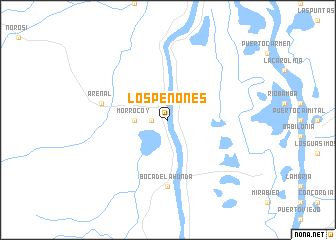 map of Los Peñones