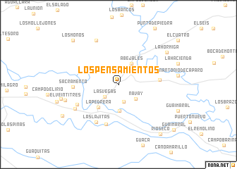 map of Los Pensamientos