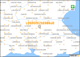 map of Los Pérez de Abajo