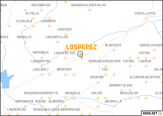 map of Los Pérez