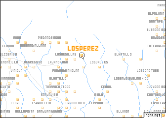 map of Los Pérez