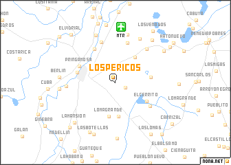 map of Los Pericos