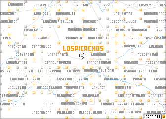 map of Los Picachos