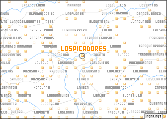 map of Los Picadores