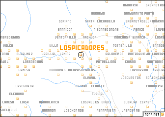 map of Los Picadores