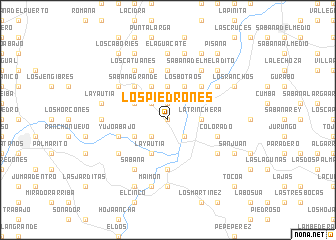 map of Los Piedrones