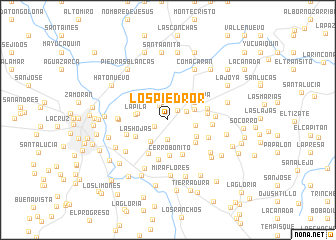 map of Los Piedror