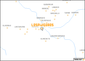 map of Los Pijiguaos