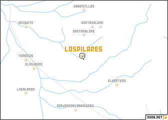 map of Los Pilares