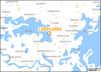 map of Los Pilones