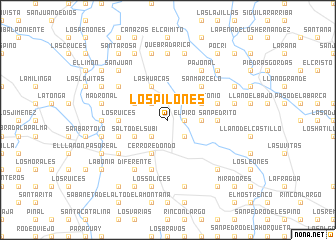 map of Los Pilones