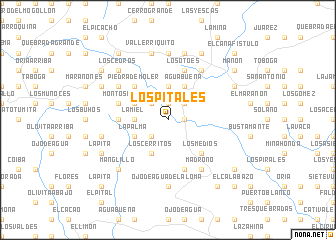 map of Los Pitales