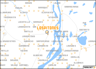 map of Los Pitones