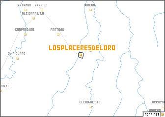 map of Los Placeres del Oro