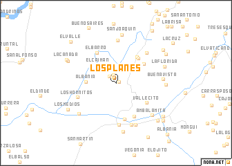 map of Los Planes