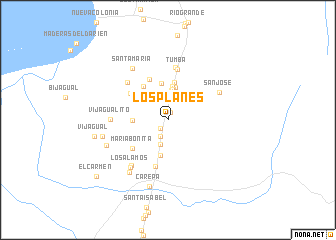 map of Los Planes