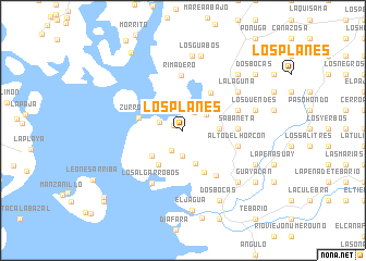 map of Los Planes