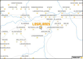 map of Los Planes