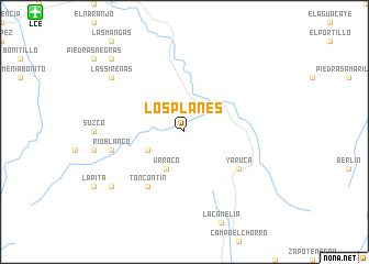 map of Los Planes